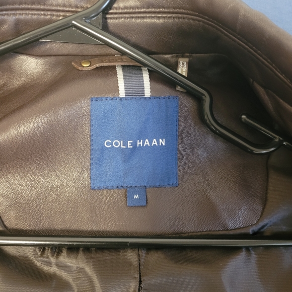 Cole Haan Leather Jacket size medium - Picture 2 of 4